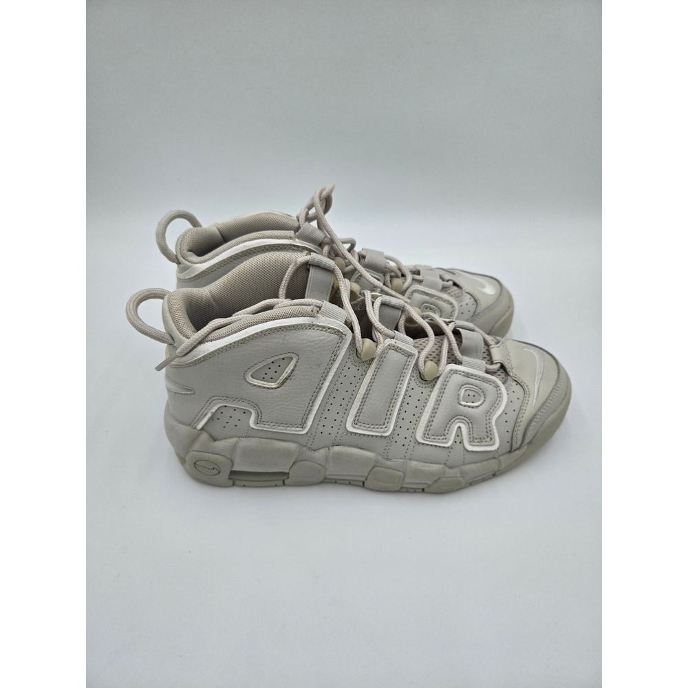 Nike Air‎ More Uptempo Light Bone White Sneakers Basketball Shoes Size 7Y